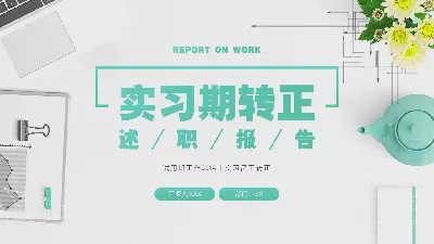 实习期转正PPT模板