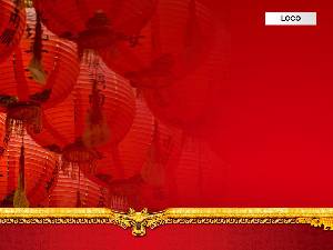 红灯笼背景中国新年PPT模板