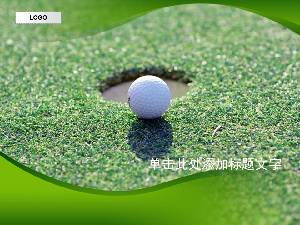 高爾夫背景體育PPT模板
