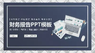 藍色穩重實用財務報告PPT模板