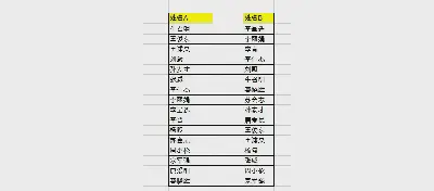 Excel如何快速找出列表中兩列之間的差異？