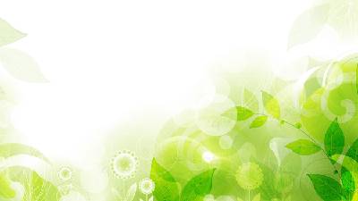 綠色清新手繪植物葉子PPT背景圖片