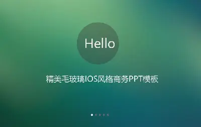 精美毛玻璃IOS风格商务PPT模板