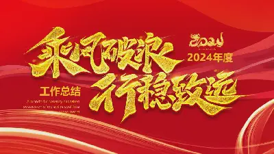 2024年度工作情况总结PPT模板