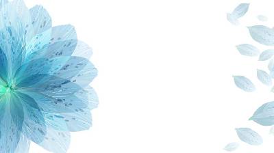 蓝色美丽的花瓣PPT背景图片