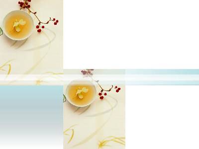 以淺色花紋茶為背景的餐飲茶葉PPT模板