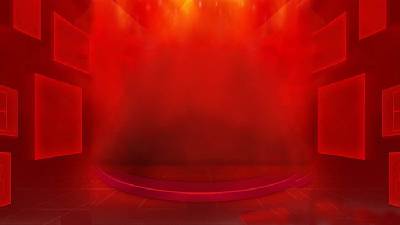 紅色抽象舞臺PPT背景圖片