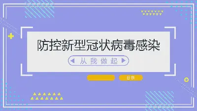 预防和控制新型冠状病毒感染从我做起PPT模板