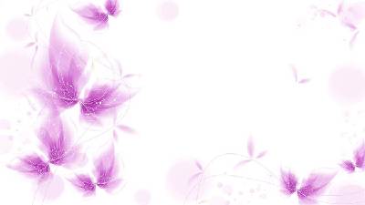 紫色美丽的抽象植物和花朵的PPT背景图片