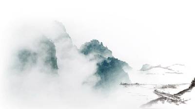 九張淡淡的水墨中國風的PPT背景圖片