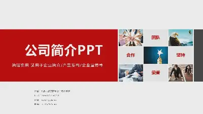 紅色簡單公司簡介PPT模板