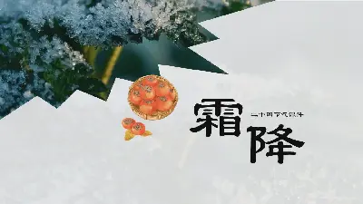 簡單明瞭的霜降節介紹PPT模板