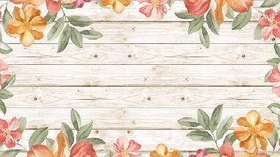木纹水彩花的PPT背景图片