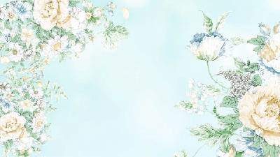 三张美丽的水彩花卉PPT背景图片