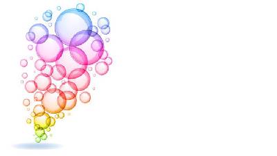 6张简单清新的彩色气泡PPT背景图片