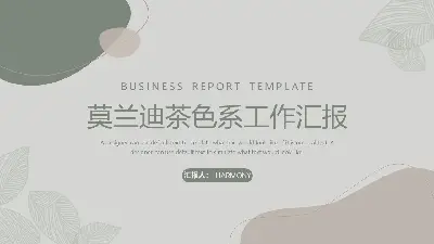 莫蘭迪茶色系工作彙報PPT模板