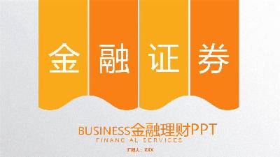 企业金融证券金融理财项目报告商务风格PPT模板