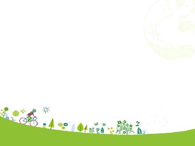 兩個綠色卡通環保主題的幻燈片背景圖片