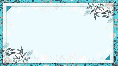 两张小清新蓝色水彩花的PPT背景图片