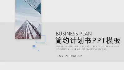 極簡主義圖像排版風格商業融資計劃書PPT模板