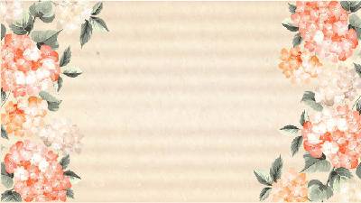 四張溫暖的復古花紋PPT背景圖片