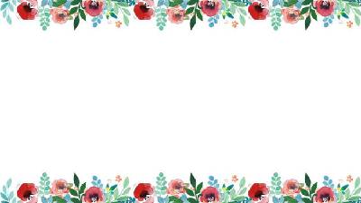 三张水彩花卉的PPT背景图片