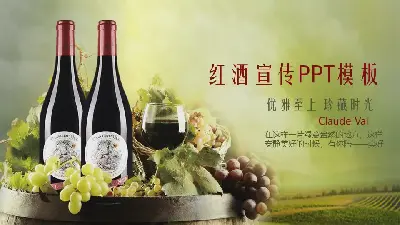 法國葡萄酒推廣PPT模板