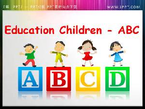 儿童英语字母ABC背景PPT小资料