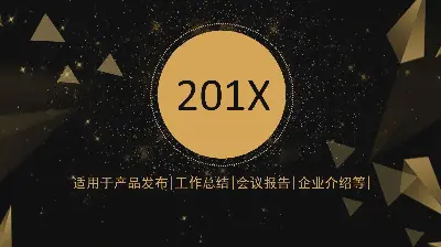 大氣的黑色和金色平面商業融資計劃書PPT模板