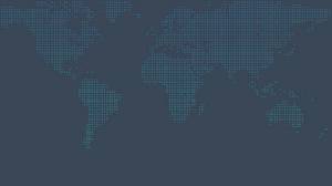 蓝灰色点阵世界地图PPT背景图片