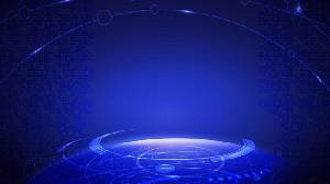 商务PPT背景图片，蓝色抽象光环背景
