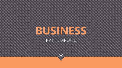 简单的橙色和灰色斜线背景商务PPT模板