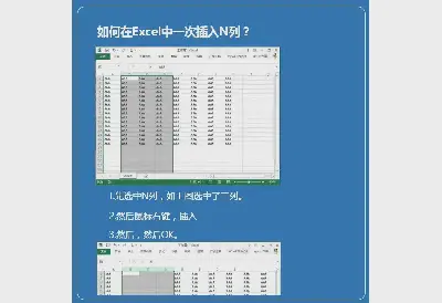 如何在Excel表格中快速插入N列？