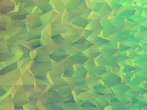 綠色的3D紋理多邊形的PowerPoint背景圖片