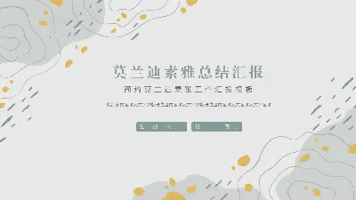 简约莫兰迪素雅工作汇报PPT模板