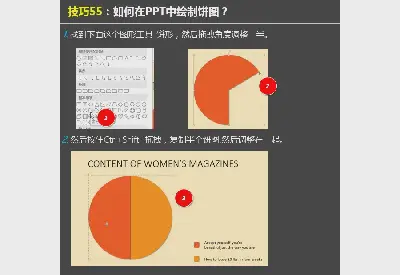 如何在PPT中绘制百分比表达图？