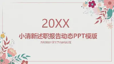 小清新述职报告动态PPT模板