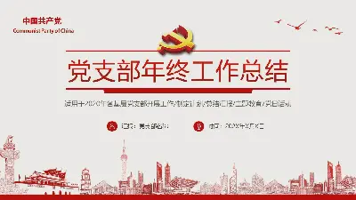 精美的黨支部工作總結報告PPT模板