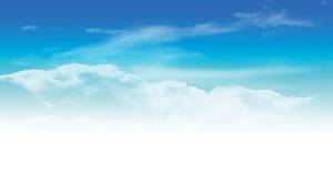 優雅的藍天白雲的PPT背景圖片
