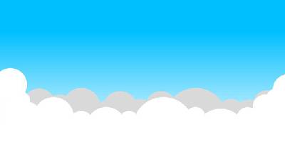 四張卡通藍天白雲PPT背景圖片