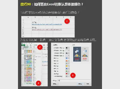 如何改变Excel中默认的超链接颜色？