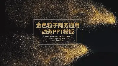 黑金粒子風商業報告PPT模板