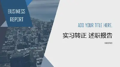 实习转正 述职报告PPT模板