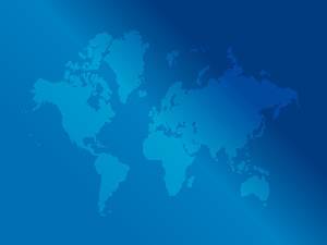 藍色世界地圖背景商務PPT模板