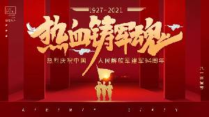熱烈慶祝中國人民解放軍建軍94週年PPT模板
