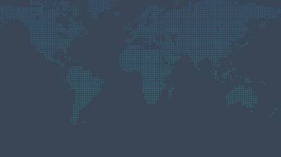 三個藍灰色的世界地圖點陣PPT背景圖片