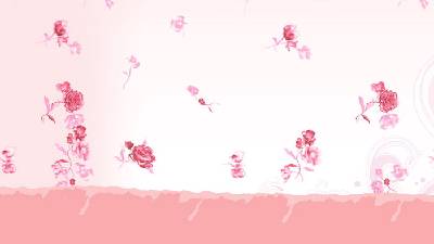 粉红色的美丽花朵图案PPT背景图片