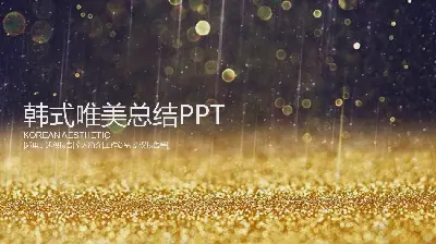 唯美的韩式风格商业报告PPT模板