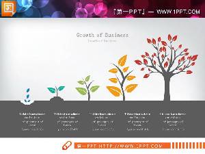 小树成长的递归关系PPT图表