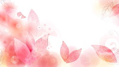 粉红色美丽的叶子PPT背景图片